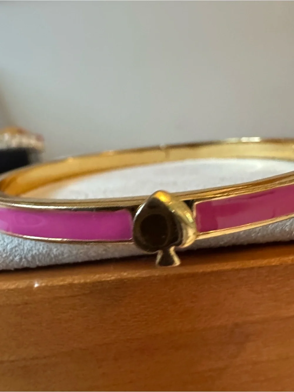 Kate Spade Pink Enamel Hinged Bangle Bracelet - Picture 5 of 10